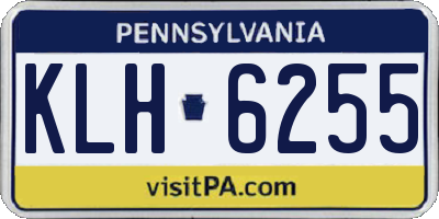 PA license plate KLH6255
