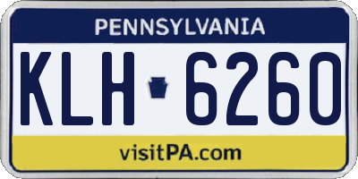 PA license plate KLH6260