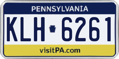 PA license plate KLH6261