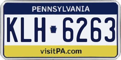 PA license plate KLH6263