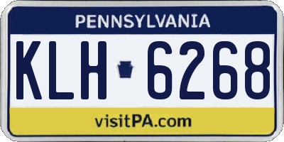 PA license plate KLH6268