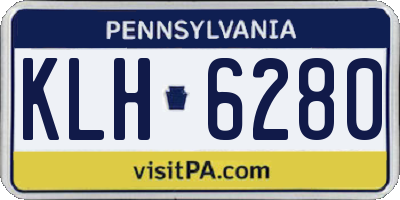 PA license plate KLH6280