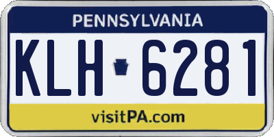PA license plate KLH6281