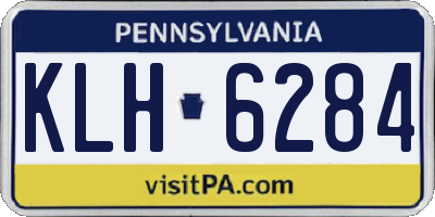 PA license plate KLH6284