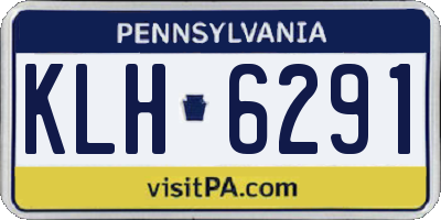 PA license plate KLH6291