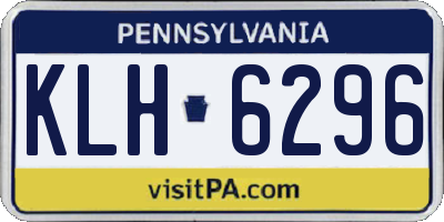 PA license plate KLH6296