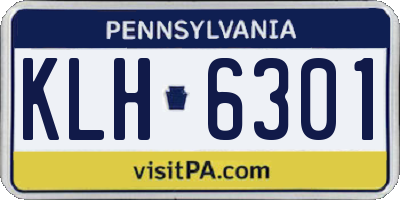 PA license plate KLH6301