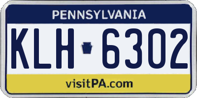 PA license plate KLH6302