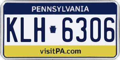 PA license plate KLH6306