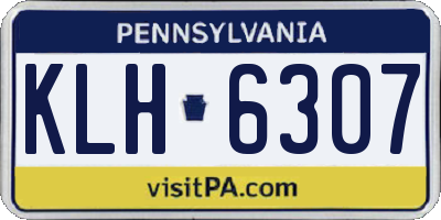 PA license plate KLH6307