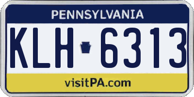 PA license plate KLH6313