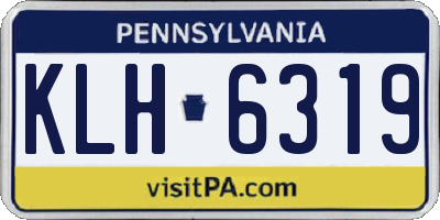 PA license plate KLH6319
