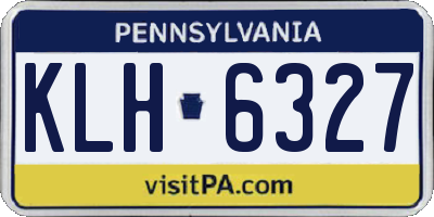 PA license plate KLH6327