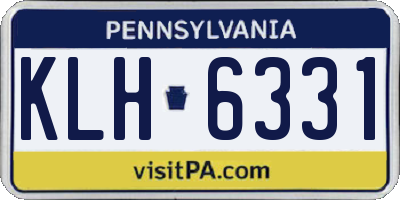 PA license plate KLH6331