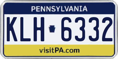 PA license plate KLH6332