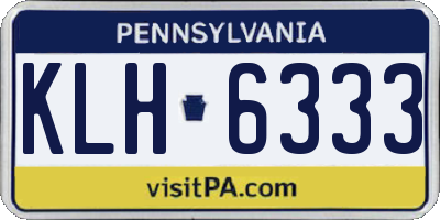 PA license plate KLH6333