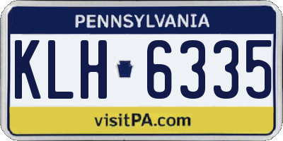 PA license plate KLH6335