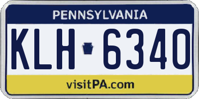 PA license plate KLH6340