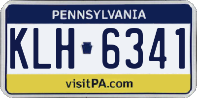 PA license plate KLH6341