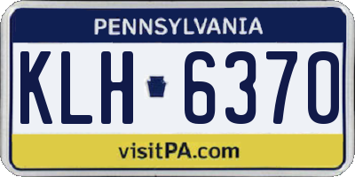 PA license plate KLH6370
