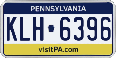 PA license plate KLH6396