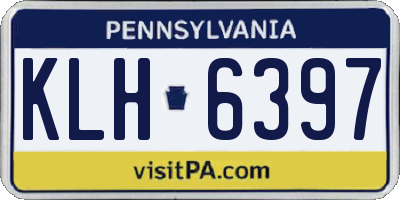 PA license plate KLH6397