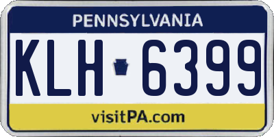 PA license plate KLH6399