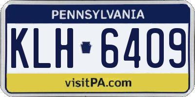 PA license plate KLH6409