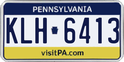 PA license plate KLH6413