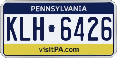 PA license plate KLH6426