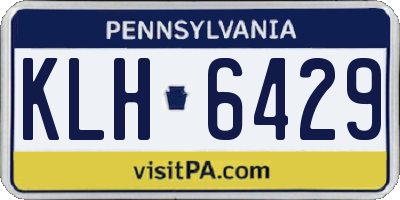 PA license plate KLH6429
