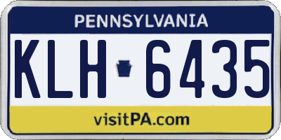 PA license plate KLH6435