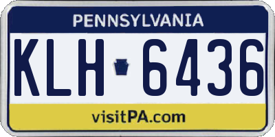 PA license plate KLH6436