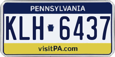 PA license plate KLH6437
