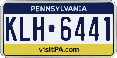 PA license plate KLH6441
