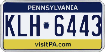 PA license plate KLH6443