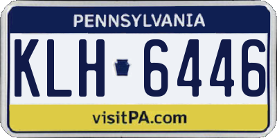 PA license plate KLH6446