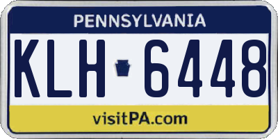 PA license plate KLH6448