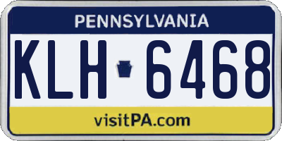PA license plate KLH6468