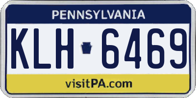 PA license plate KLH6469