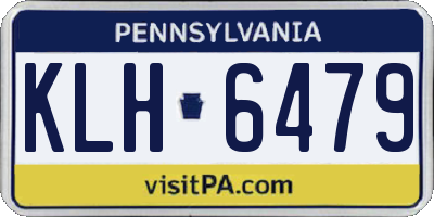 PA license plate KLH6479