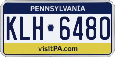 PA license plate KLH6480