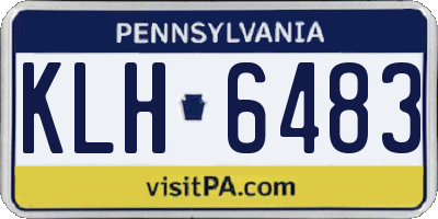 PA license plate KLH6483