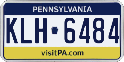 PA license plate KLH6484
