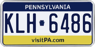 PA license plate KLH6486