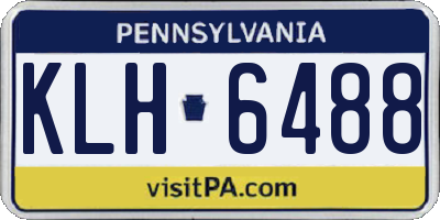 PA license plate KLH6488