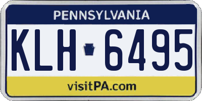 PA license plate KLH6495