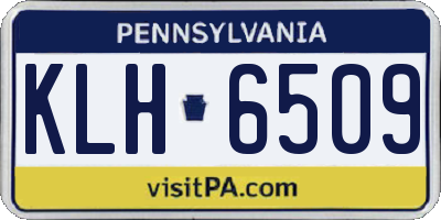 PA license plate KLH6509