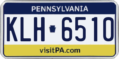 PA license plate KLH6510