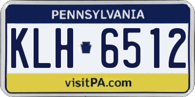 PA license plate KLH6512